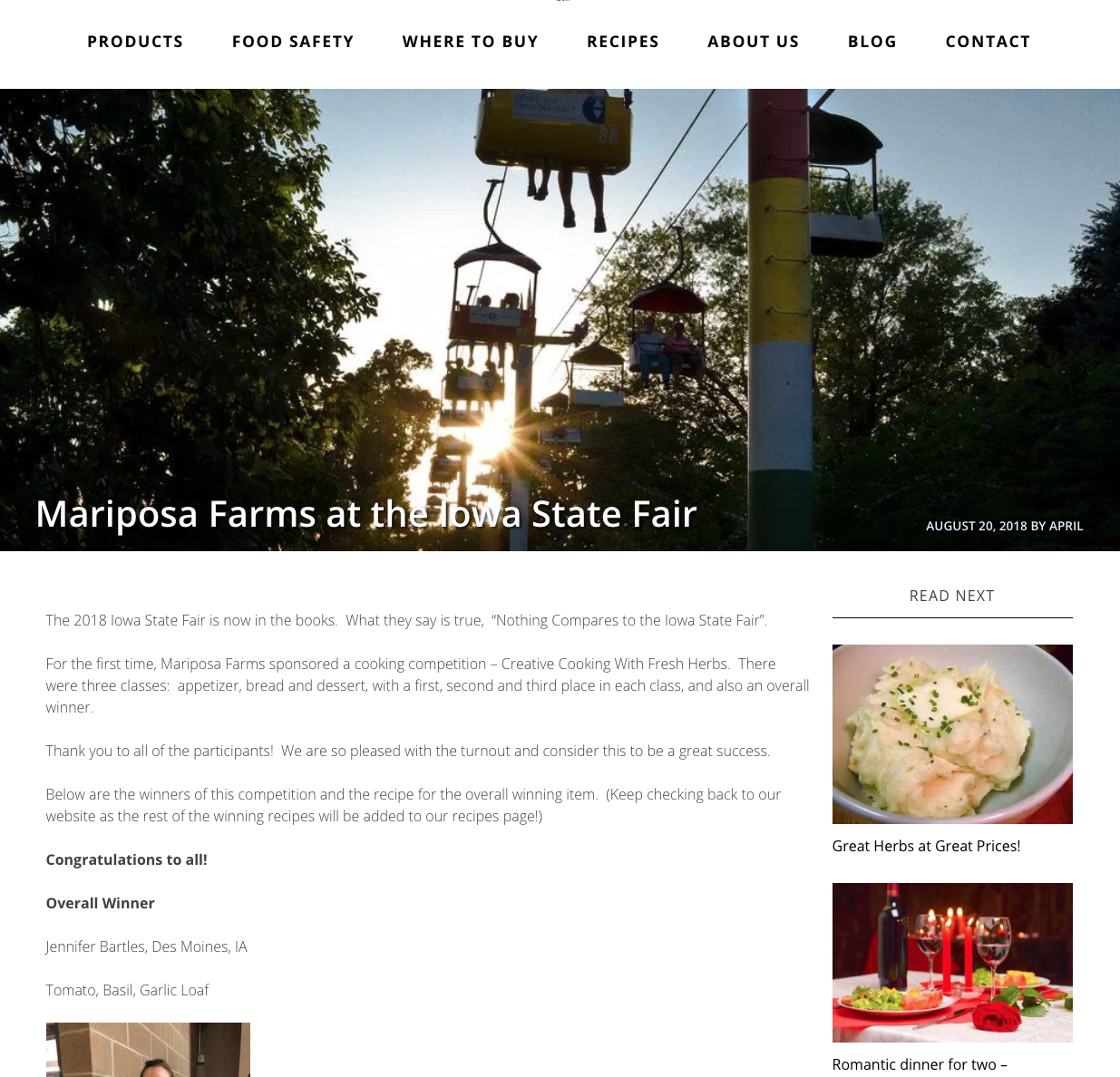 Mariposa Blog Post